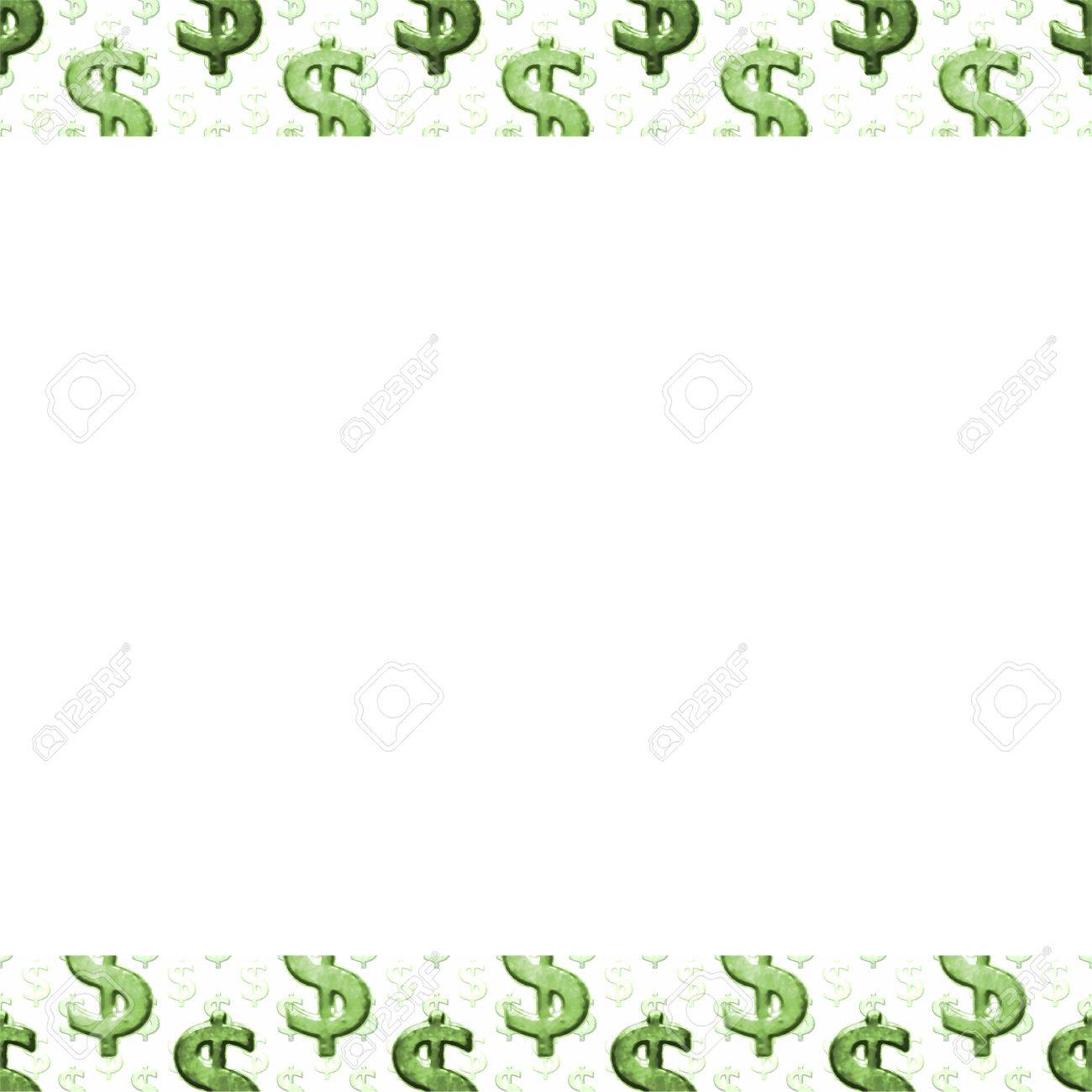 White Background With Dollar Sign Pattern Design Borders Stock Photo,  Picture And Royalty Free Image. Image 58315170.