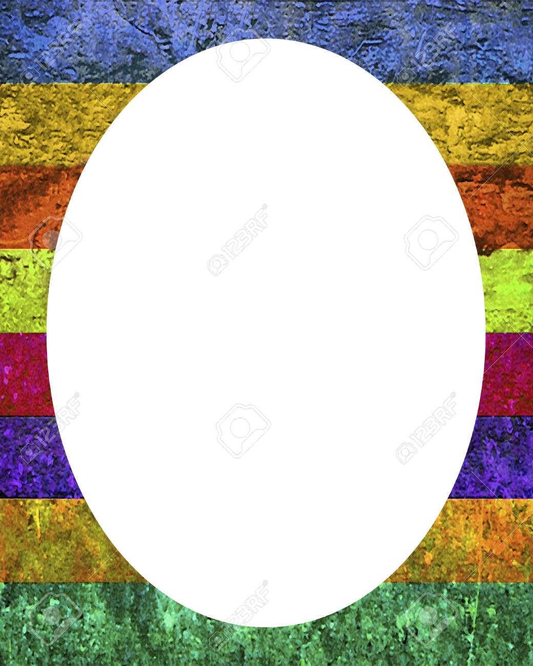 white circle frame background with decorated stripe design borders