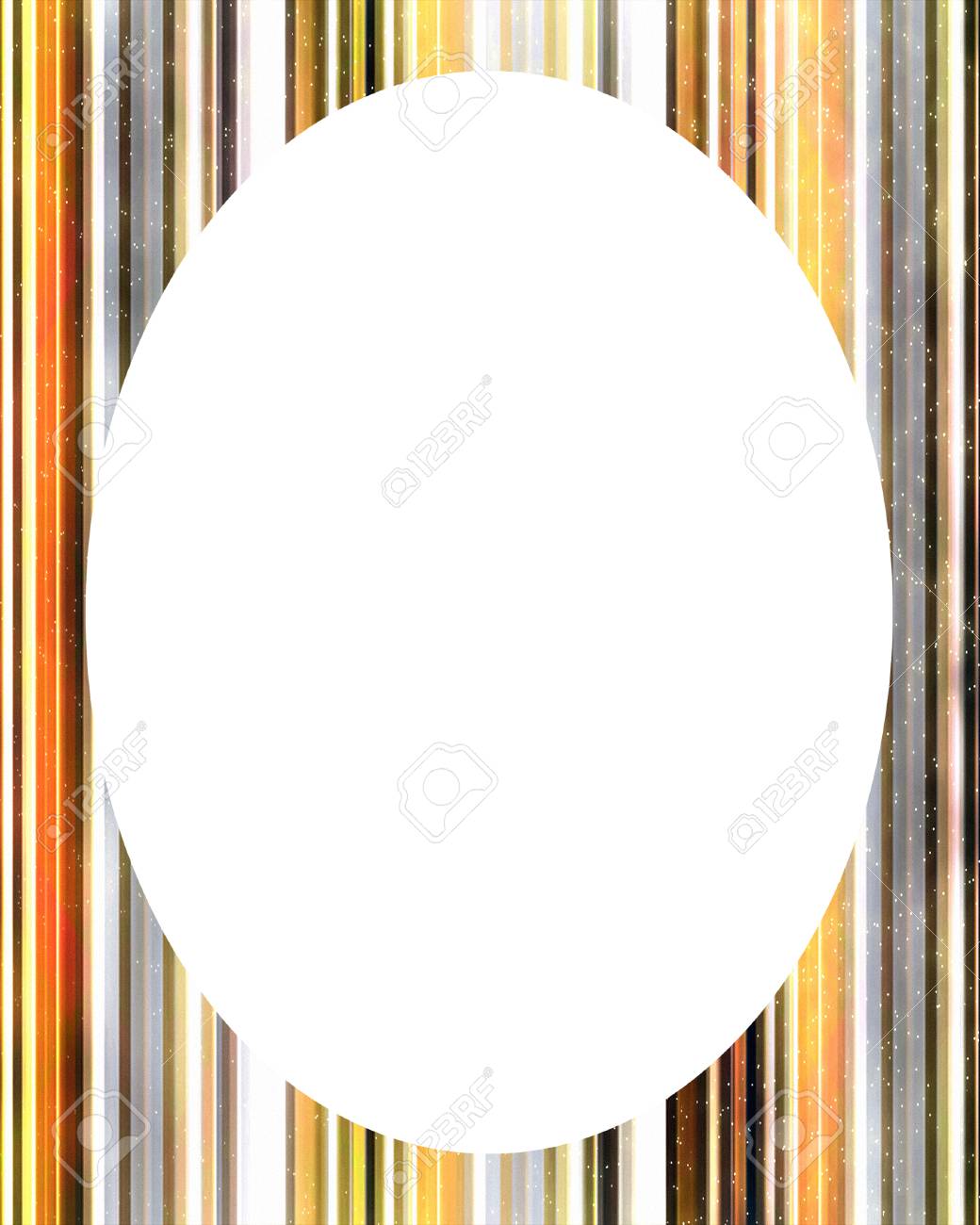 white circle frame background with decorated stripe design borders