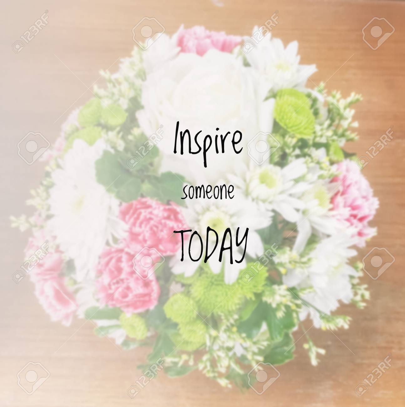 Quotes With Flower Background Inspirational Quote On Blurred Flower Background Stock Photo, Picture And  Royalty Free Image. Image 50817868.