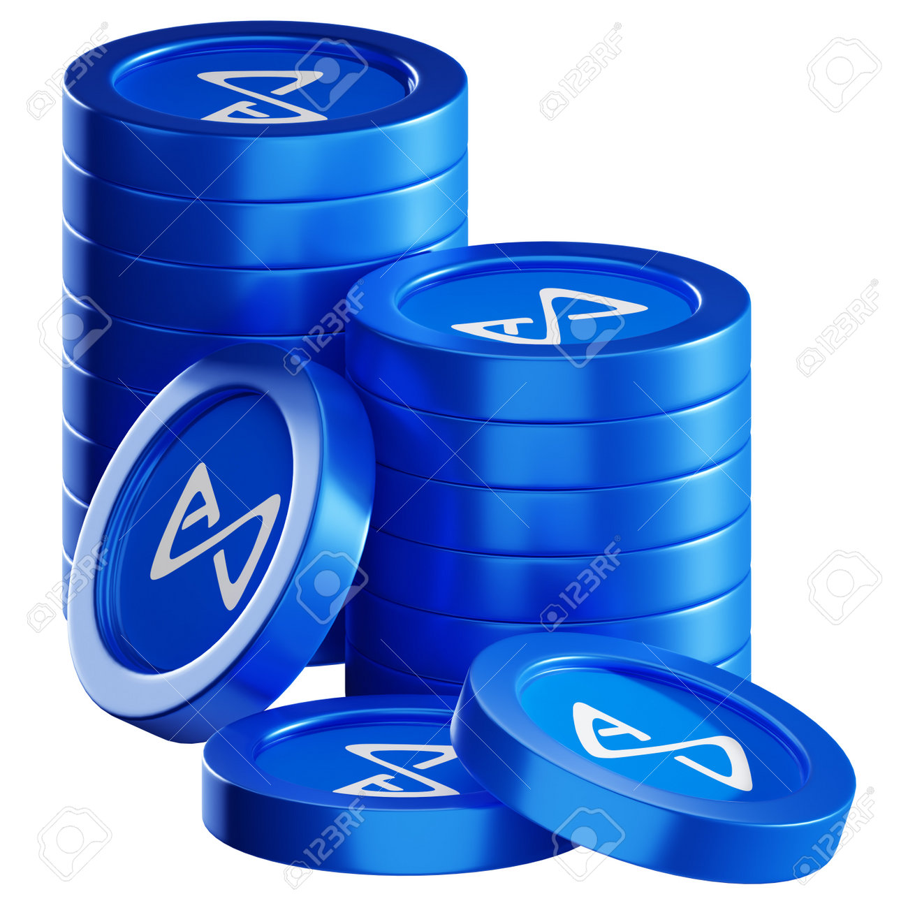 Axie Infinity Axs Coin Stacks Cryptocurrency. Ilustración De Procesamiento  3d Fotos, retratos, imágenes y fotografía de archivo libres de derecho.  Image 200851450