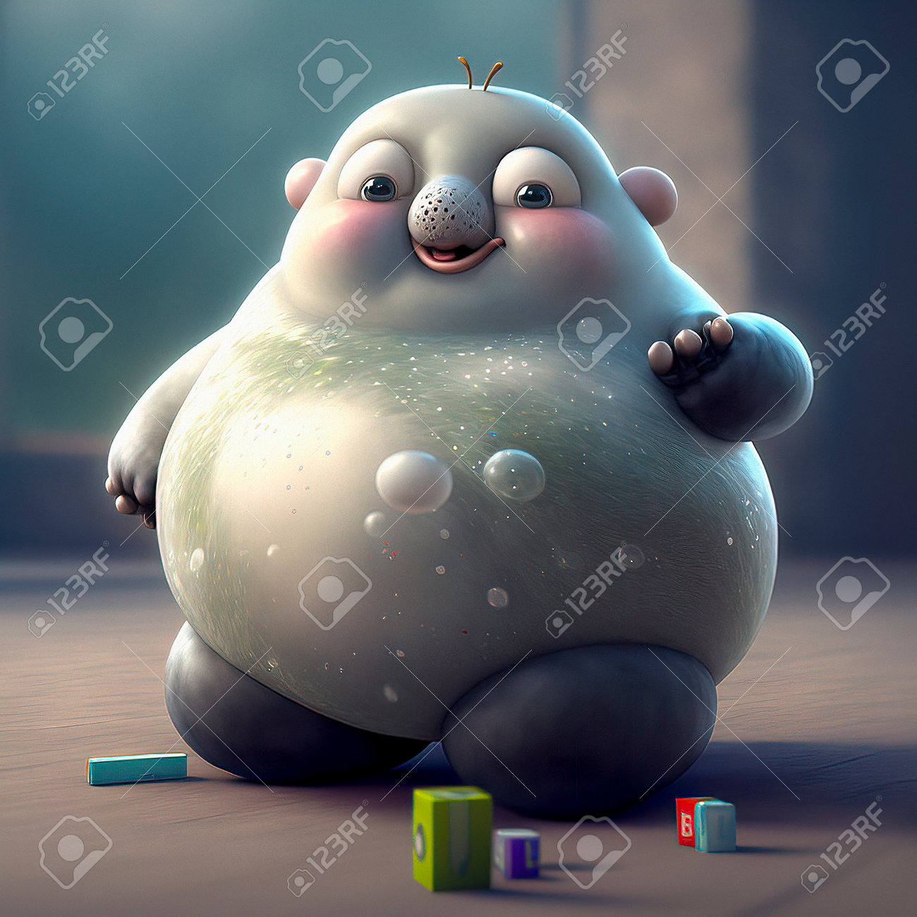 Cartoon Character Smiling, Fat, Happy Looking White Bear Stock Photo,  Picture and Royalty Free Image. Image 201391043., image size:1300x1300