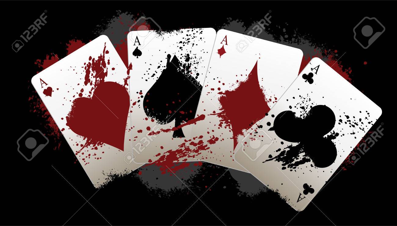 Grunge Poker Aces Royalty Free Cliparts Vectors And Stock Illustration Image