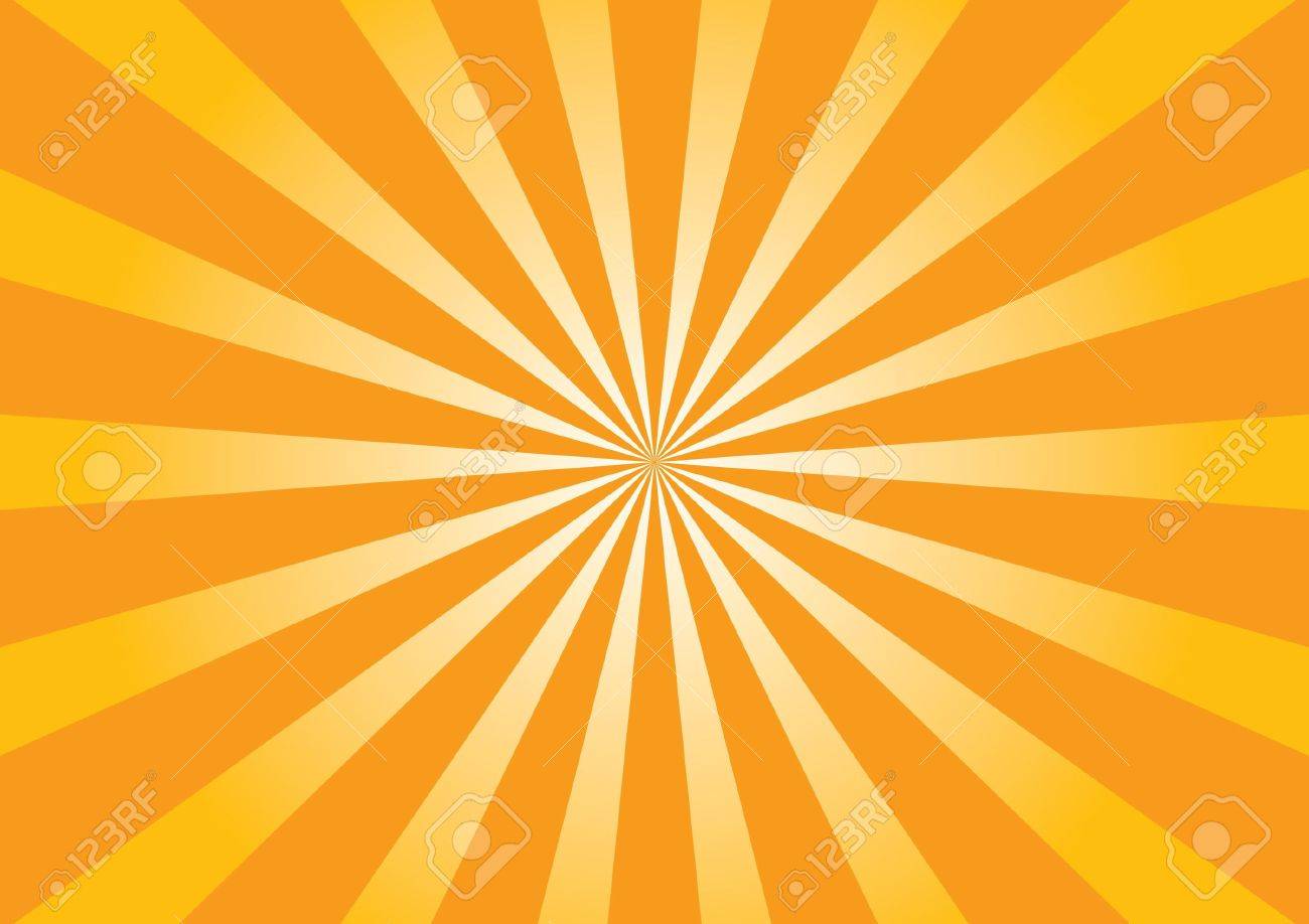 空に太陽の光のようなオレンジ色の線と抽象的な背景 のイラスト素材 ベクタ Image