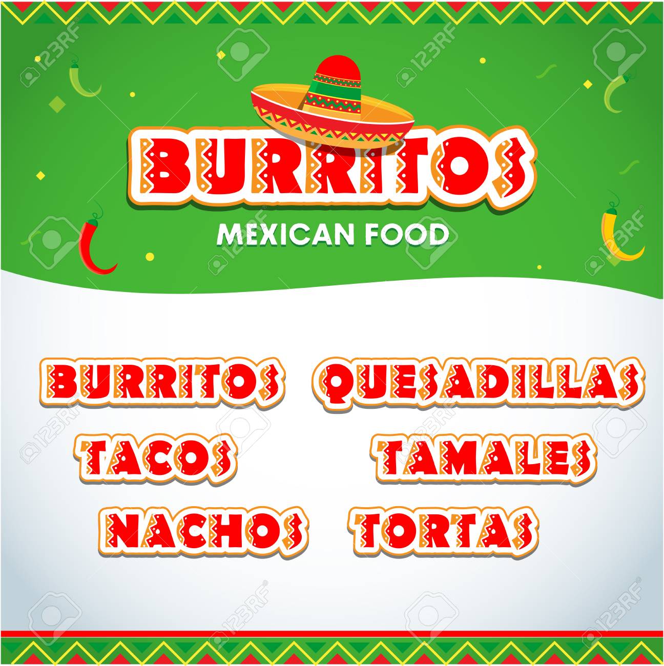menu elements for mexican restaurant mexican food flyer brochure