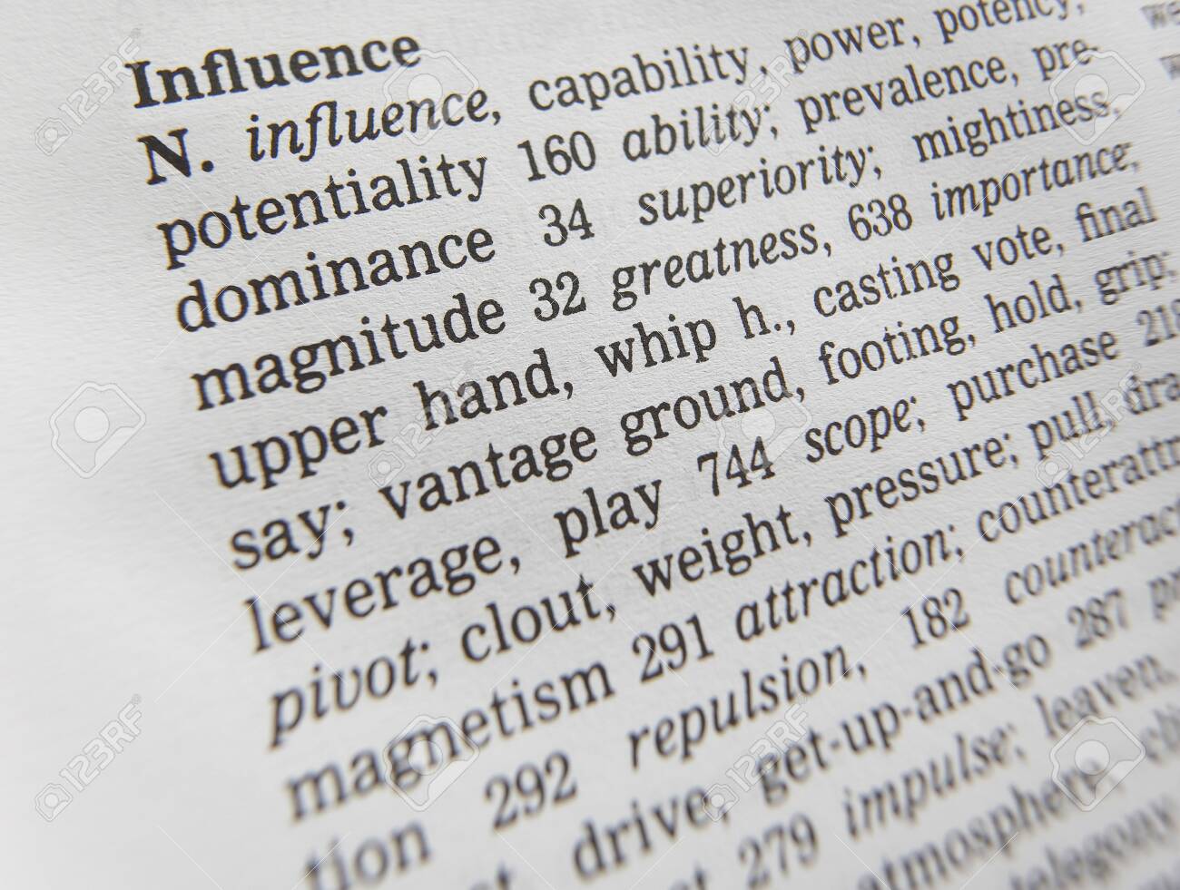Close Up Of Thesaurus Page Showing Definition Of The Word Influence Stock Photo Picture And Royalty Free Image Image Close Up Of Thesaurus Page Showing Definition Of The Word Influence Stock Photo Picture And Royalty Free Image Image