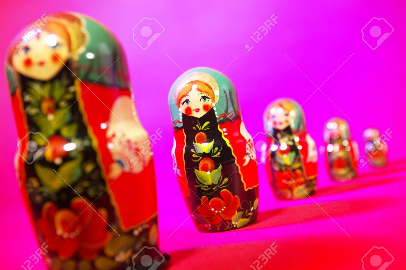 pink russian dolls
