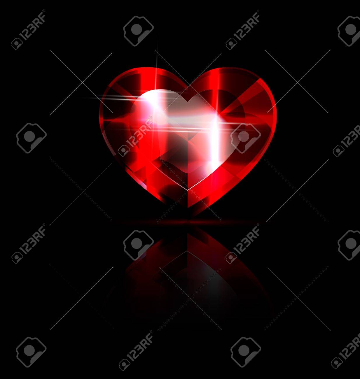 Dunklem Hintergrund Und Die Grossen Festen Roten Herz Kristall Lizenzfrei Nutzbare Vektorgrafiken Clip Arts Illustrationen Image 60186111
