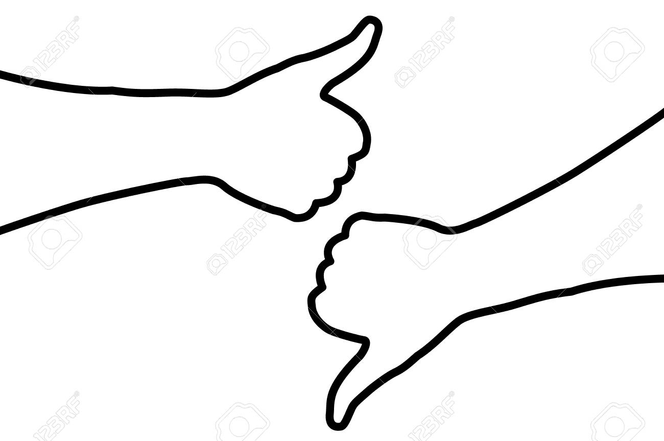 Hand Daumen Hoch Daumen Runter Vektor Illustration Schwarz Und Weiss Lizenzfrei Nutzbare Vektorgrafiken Clip Arts Illustrationen Image 91139072