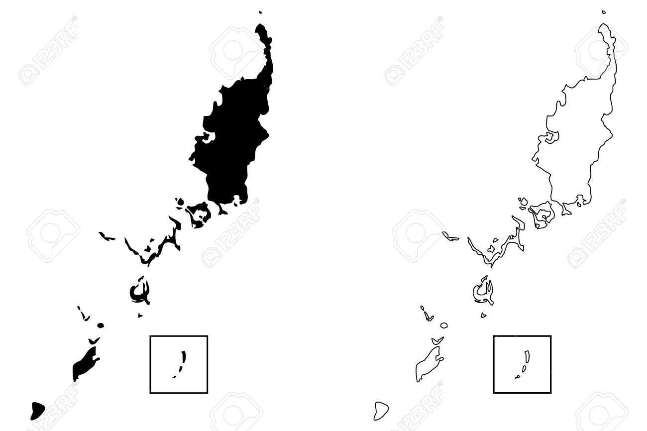 パラオ地図ベクトルイラスト 落書きスケッチパラオ共和国のイラスト素材 ベクタ Image