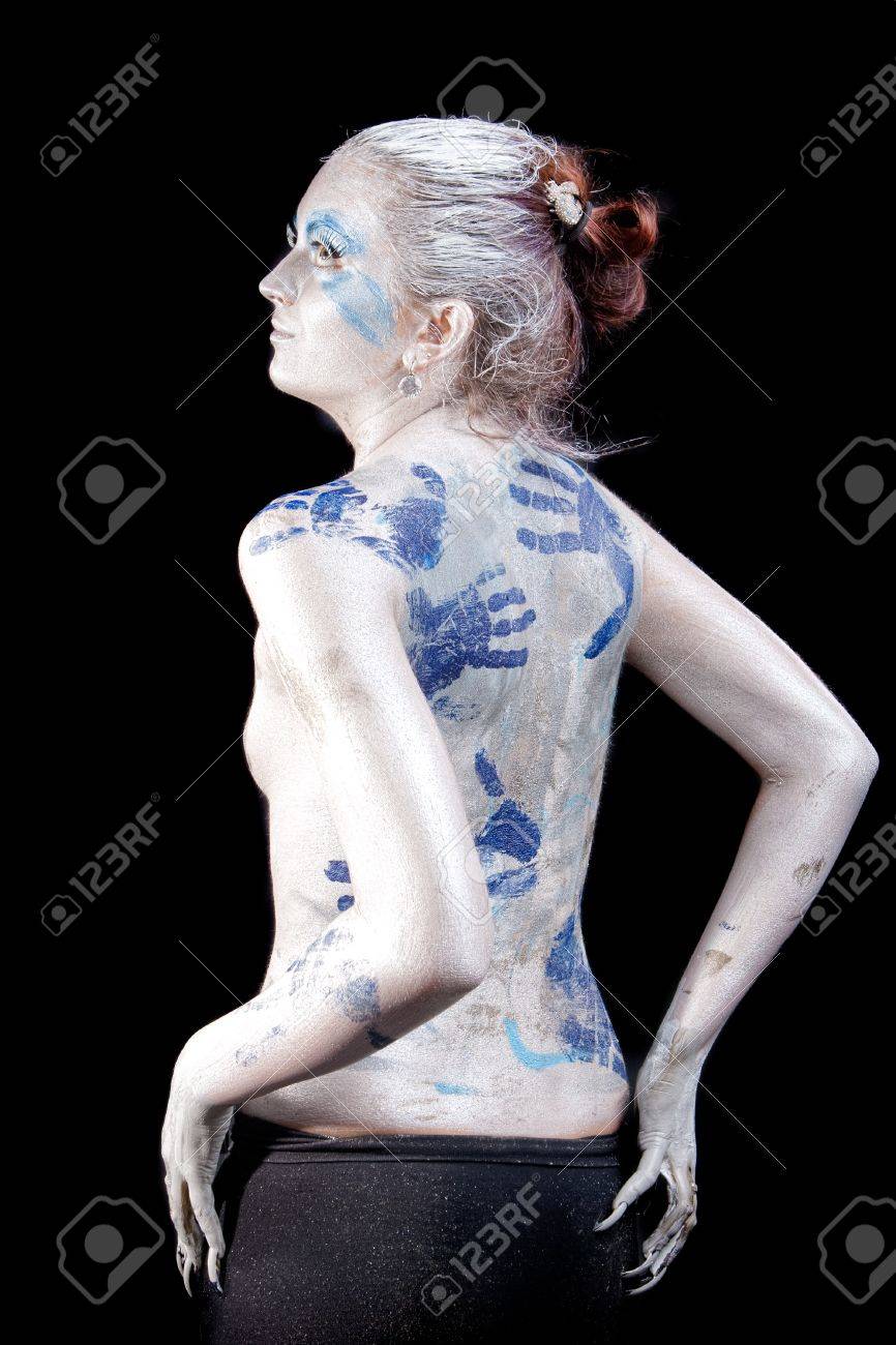 Sensual Young Caucasian Girl With Body Art Painting Standing Stock Photo Picture And Royalty Free Image Image 12155427