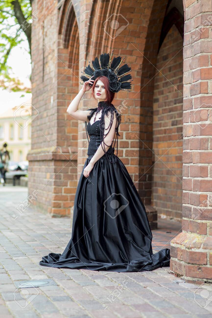 long black dress with roses