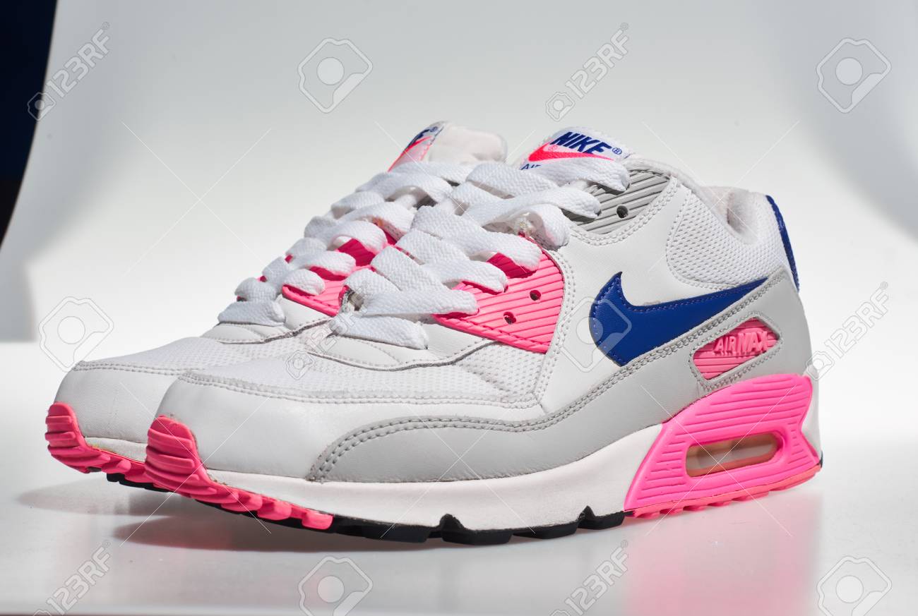 Nike Air Max 90s, White, Pink, Purple 