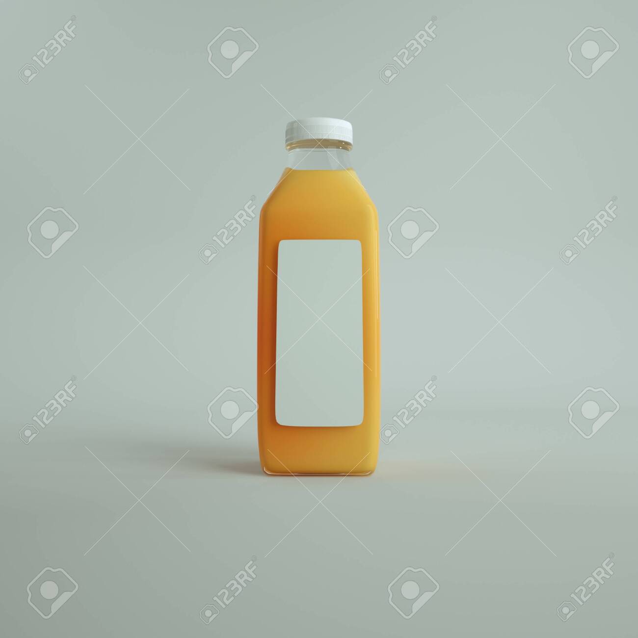 Download Orange Juice Bottle Plastic Isolated On Light Gray Background Stock Photo Picture And Royalty Free Image Image 150625516