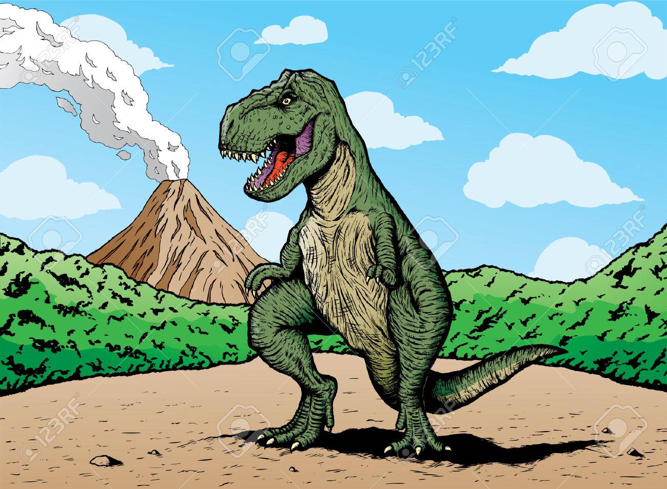 T レックスの背景からの別のレイヤーであり 簡単に削除できます のイラスト素材 ベクタ Image