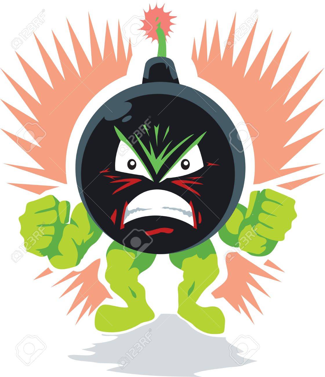 angry bomb royalty free