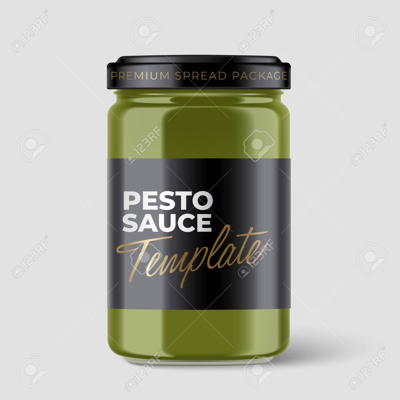 Download Jam Jar Collection Premium Glass Container With Label Template Royalty Free Cliparts Vectors And Stock Illustration Image 148417255