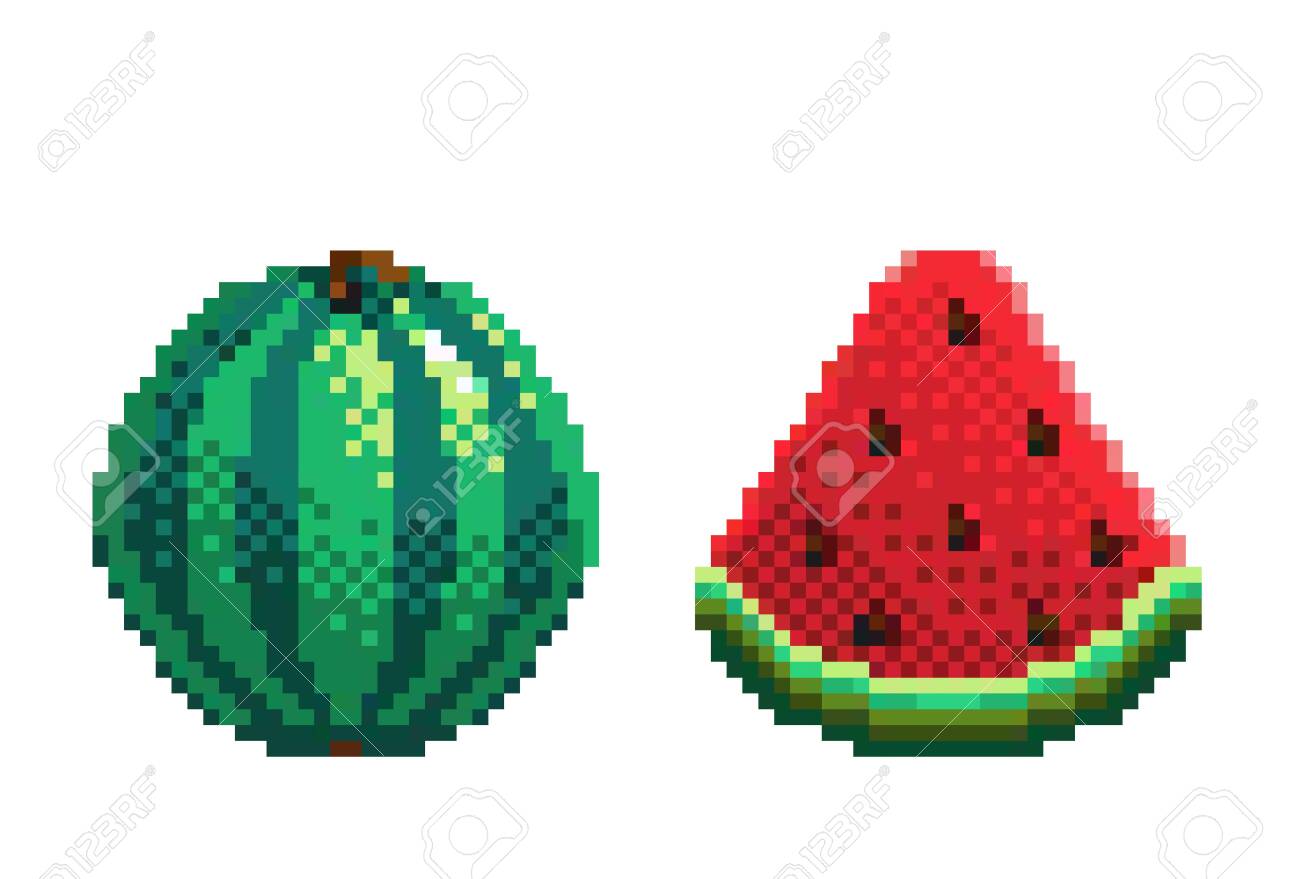 Pixel Art Watermelon Icon 32x32 Pixels Vector Illustration Royalty Free Cliparts Vectors And Stock Illustration Image 145523757 pixel art watermelon icon 32x32 pixels vector illustration