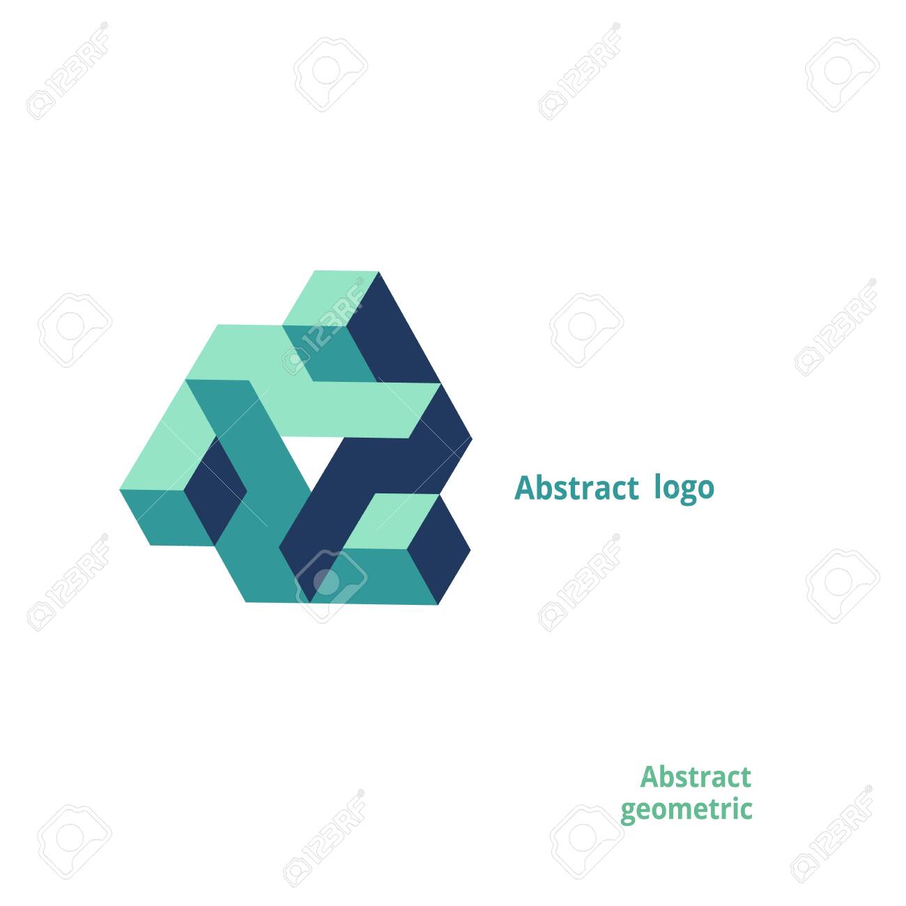 abstract geometric logo on a white background. Vector illustration - 149871495 abstract geometric logo on a white background. Vector illustration - 149871495