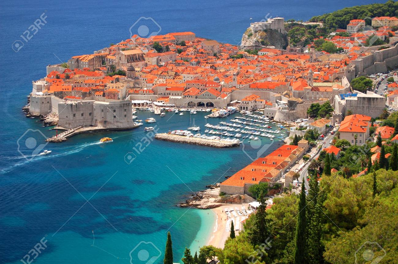 油絵 クロアチア ドブロブニク 床屋 原画 世界遺産の街並み