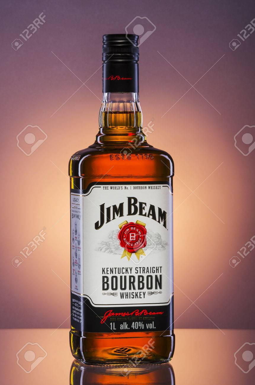 jim beam bourbon whiskey on gradient background stock photo picture