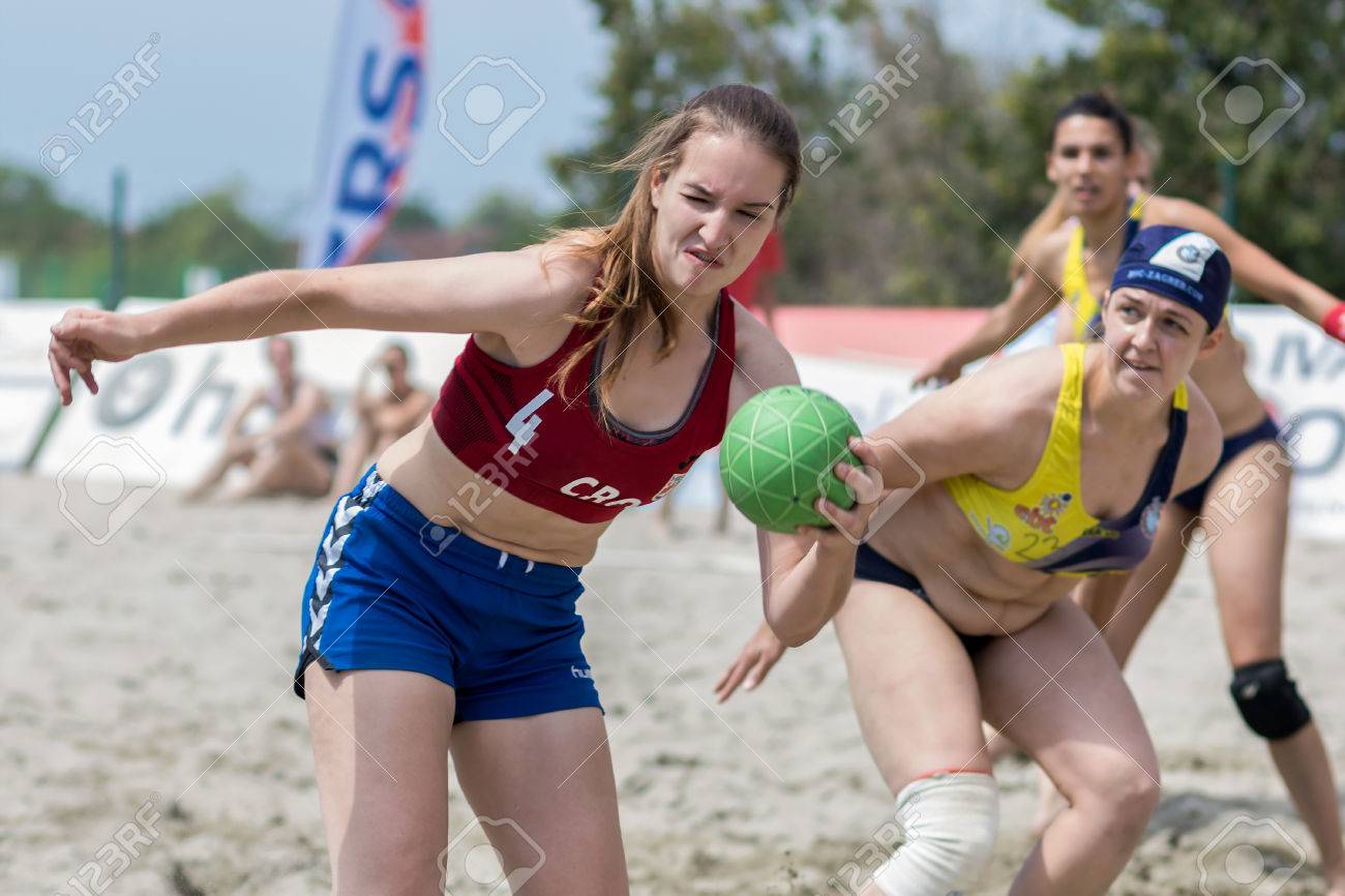 Zagreb Croatia June 10 2017 Croatian Beach Handball Championship