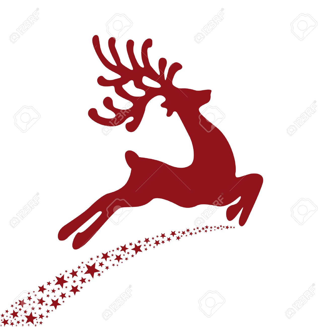 22553594-red-reindeer-flying-stars-Stock
