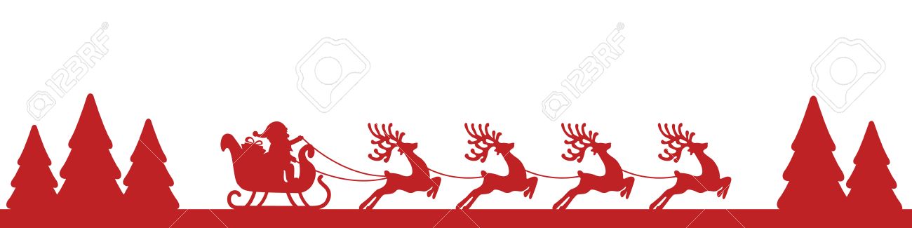 santas sleigh reindeer