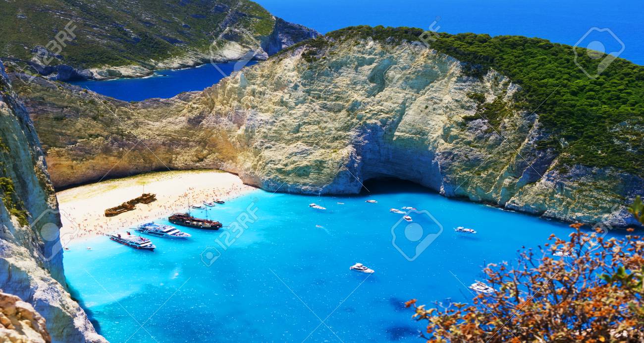 ギリシャ ザキントス島の島です イオニア海 世界で最も美しい場所 の写真素材 画像素材 Image