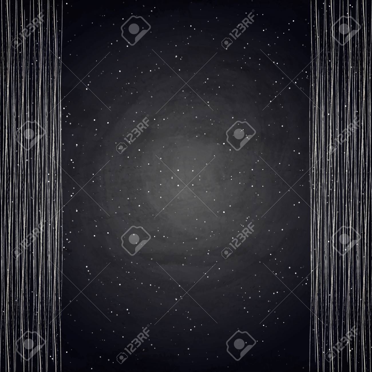empty border on blackboard chalkboard background vector