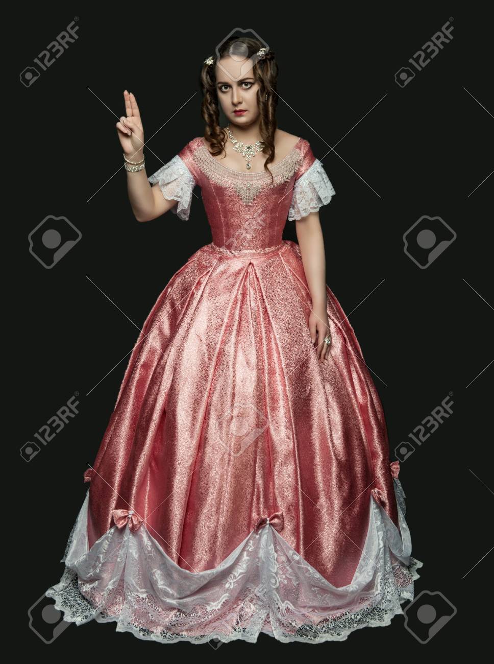 pink medieval dress
