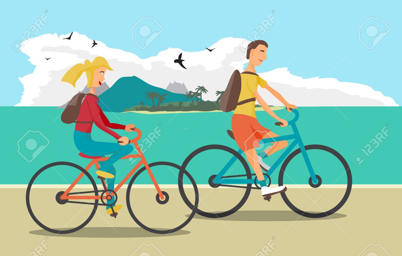 riding a bike on the beach