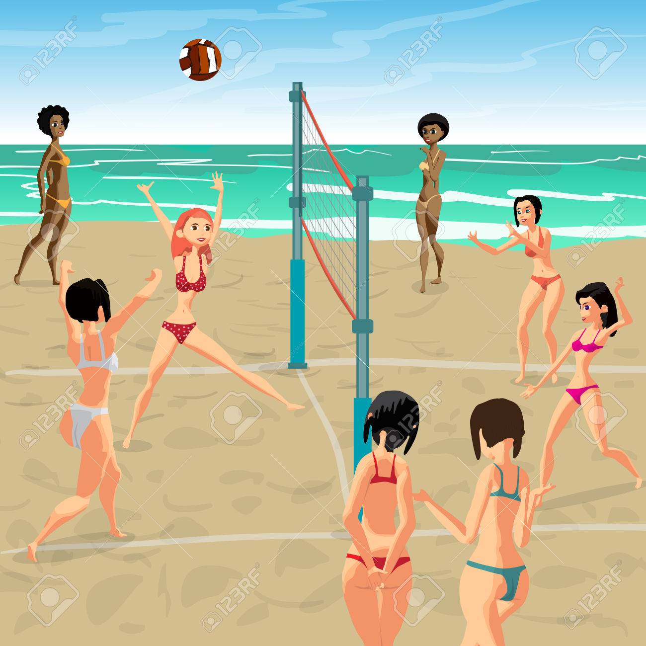 imagenes de mujeres jugando voley