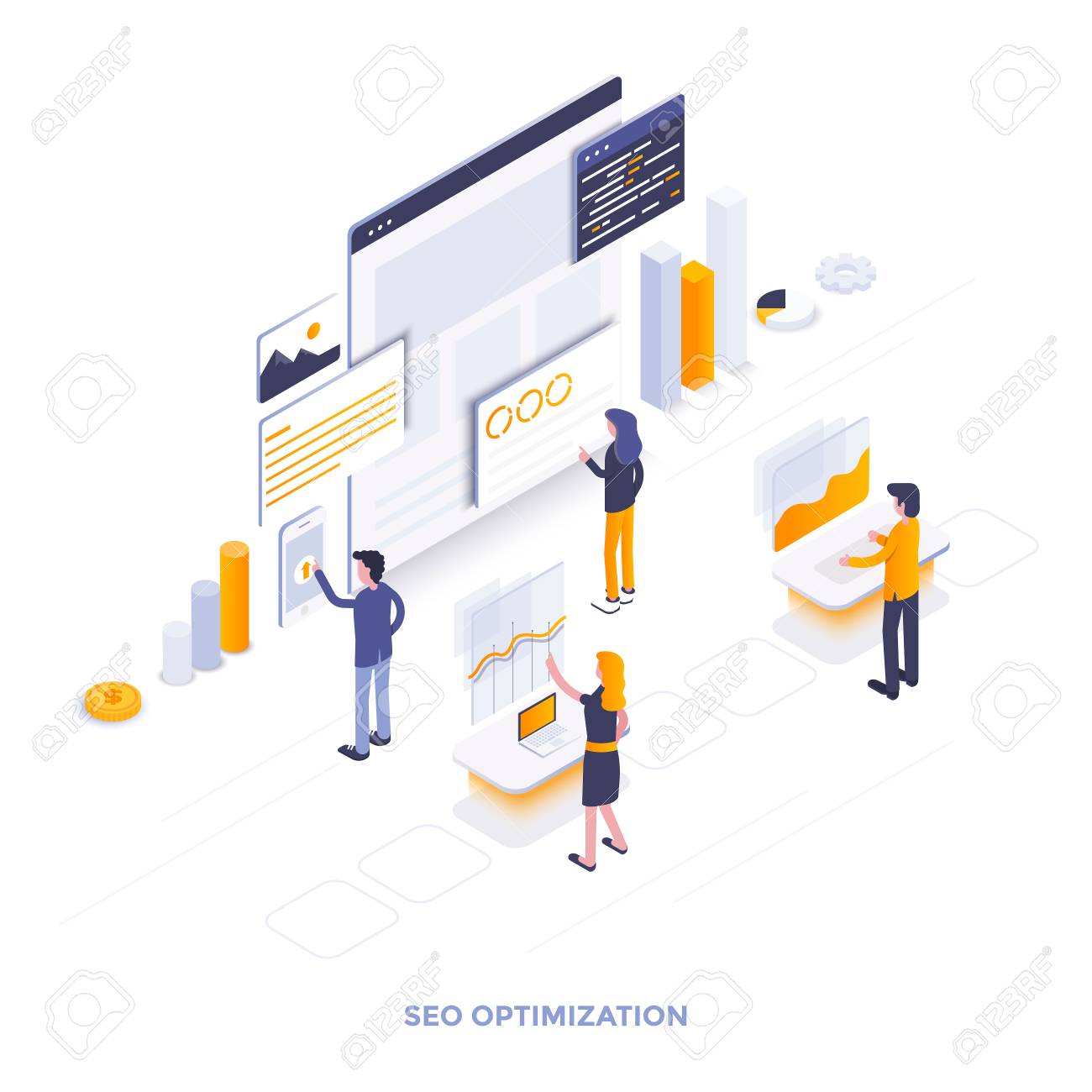 Modern flat design isometric illustration of Seo optimization. Can be used for website and mobile website or Landing page. Easy to edit and customize. Vector illustration - 104370479 Modern flat design isometric illustration of Seo optimization. Can be used for website and mobile website or Landing page. Easy to edit and customize. Vector illustration - 104370479