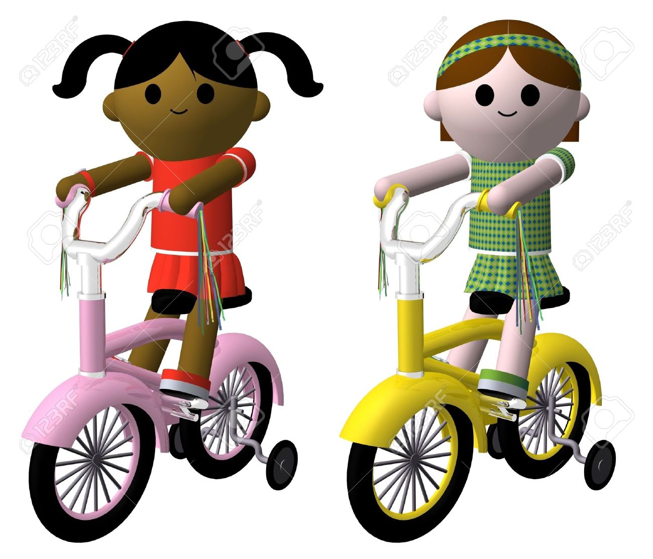two girls on bike