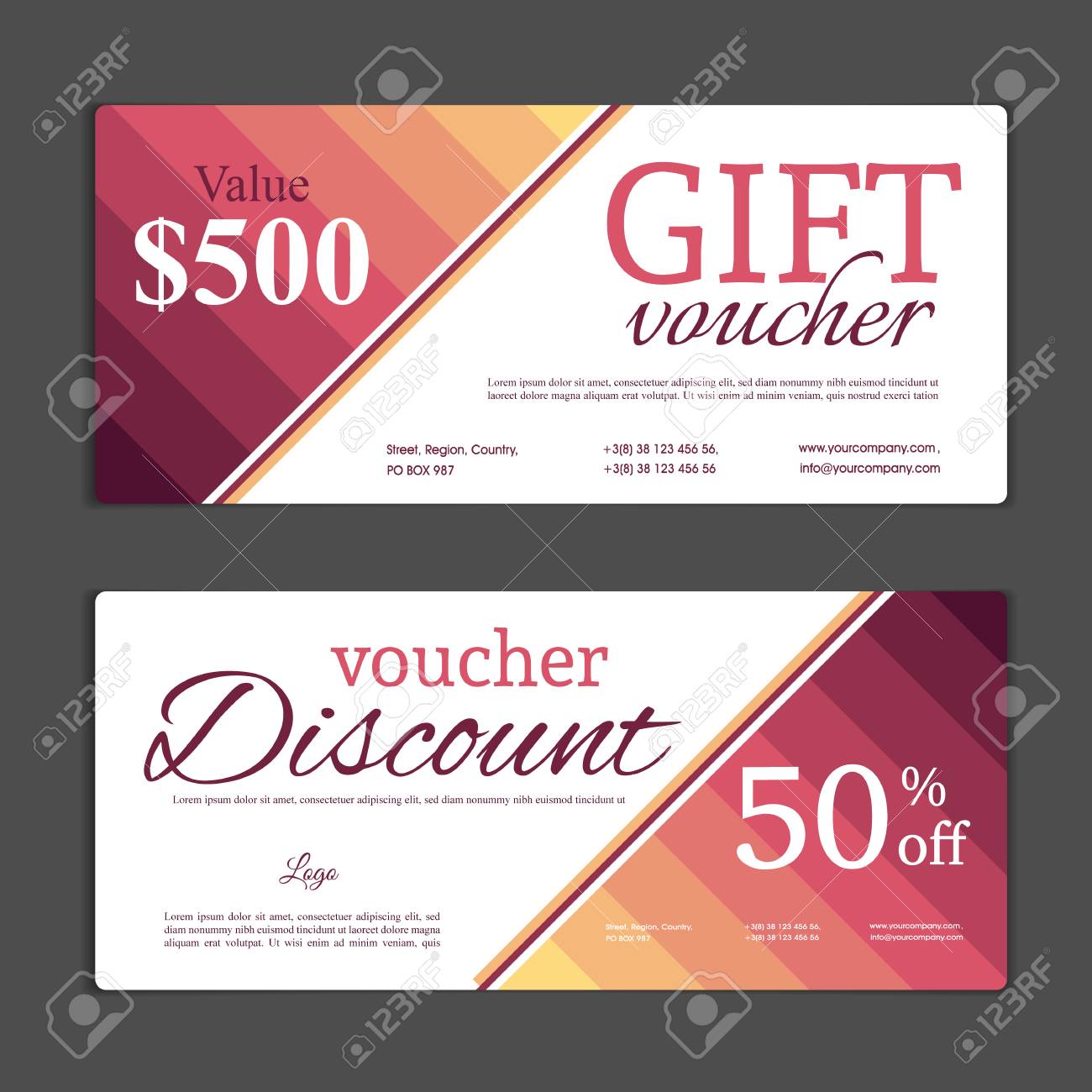 gift voucher template can be use for shopping cards discount gift cards template