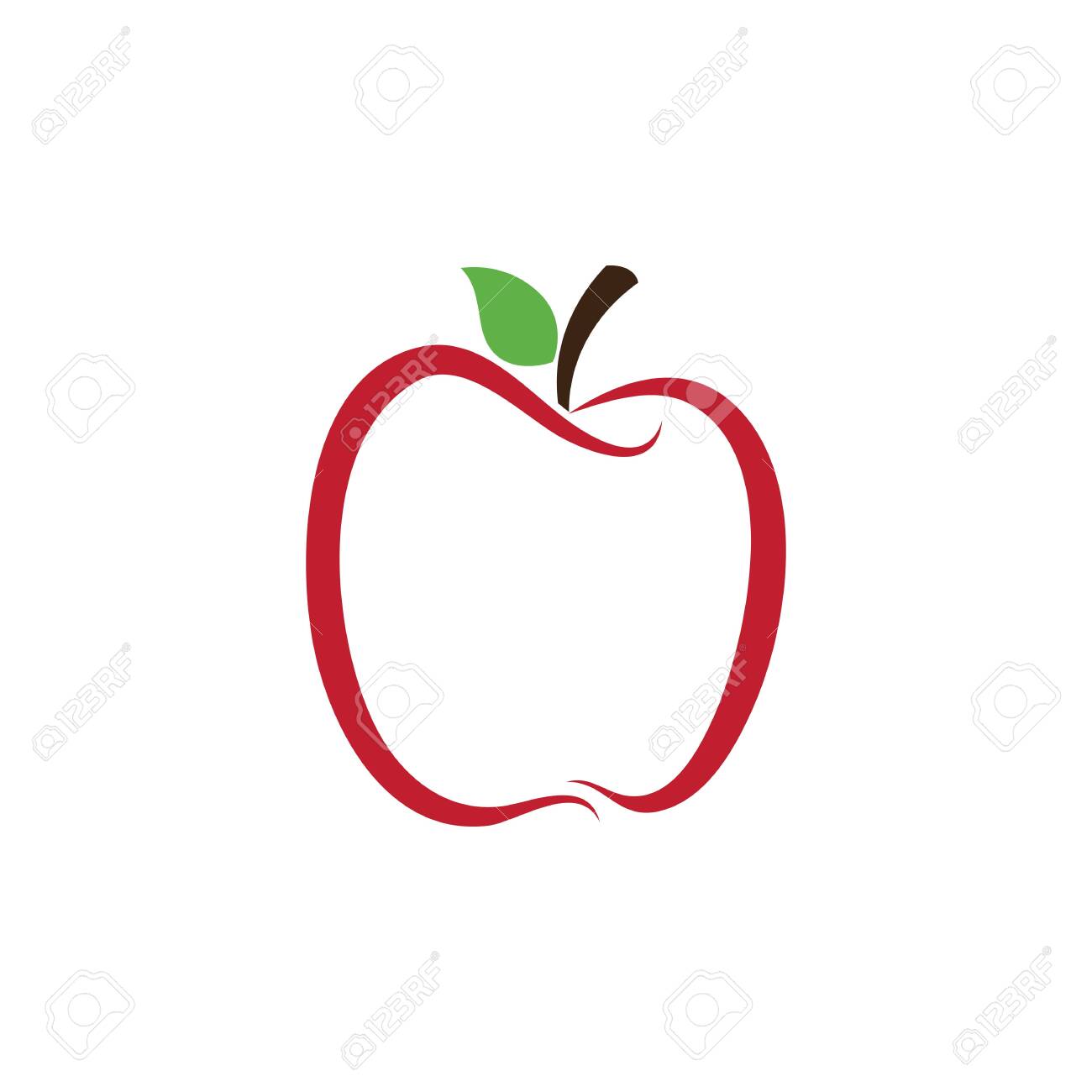 Apple Vector Illustration Design Icon Logo Template Royalty Free