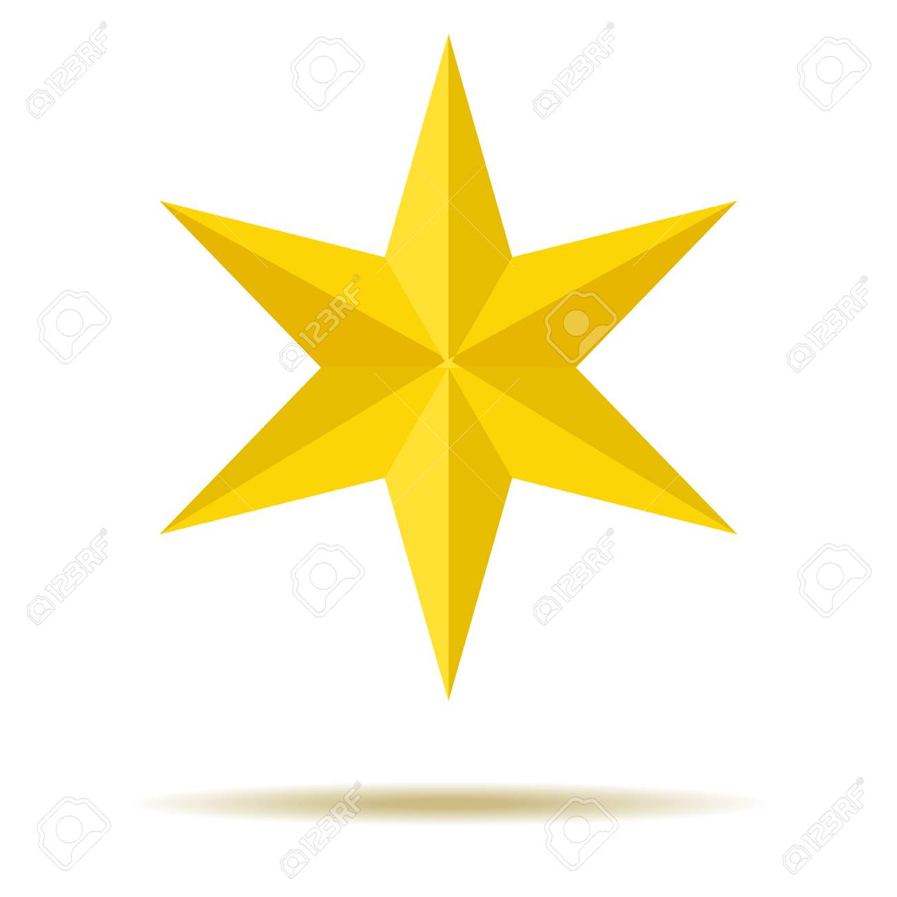 star on yellow for ornaments with six pointed edges for your yellow ornaments