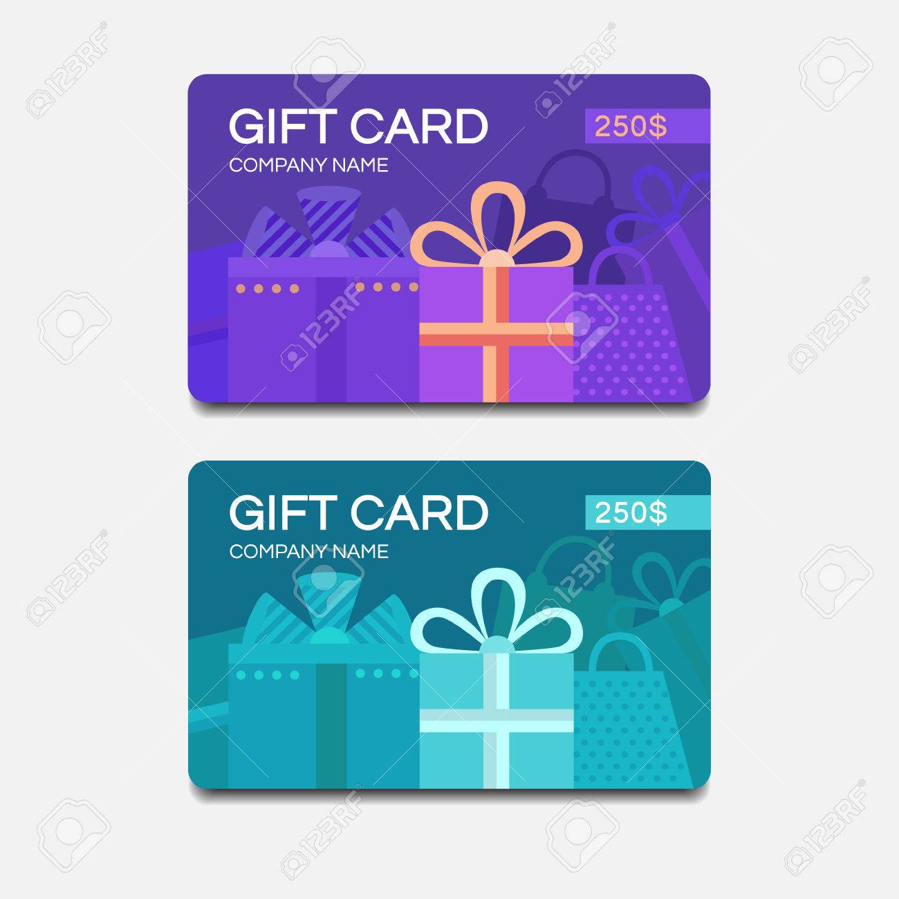 gift card template vector template for design gift voucher