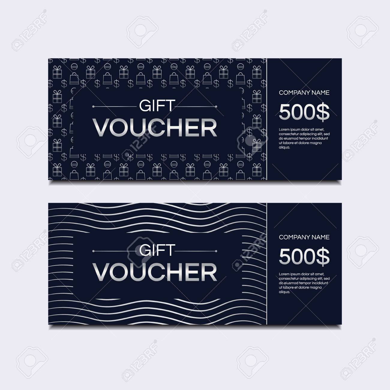 template gift voucher vector template for design gift card
