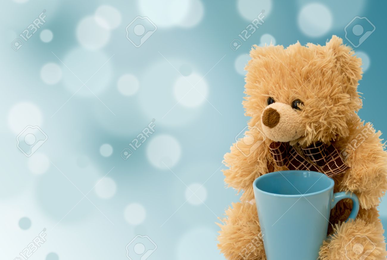 Cute Blue Teddy Bear Toddler Cup