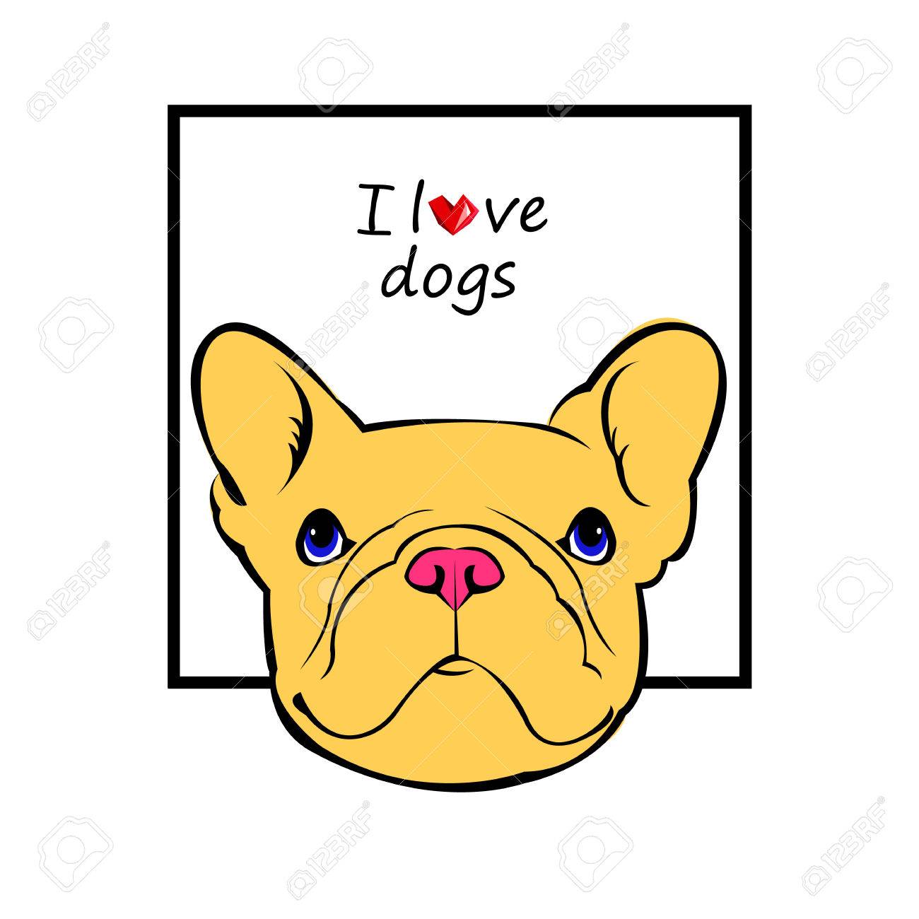Chien Vecteur Race Mignon Animal De Compagnie Animal Bouledogue Français Bouledogue Français Petit Illustration