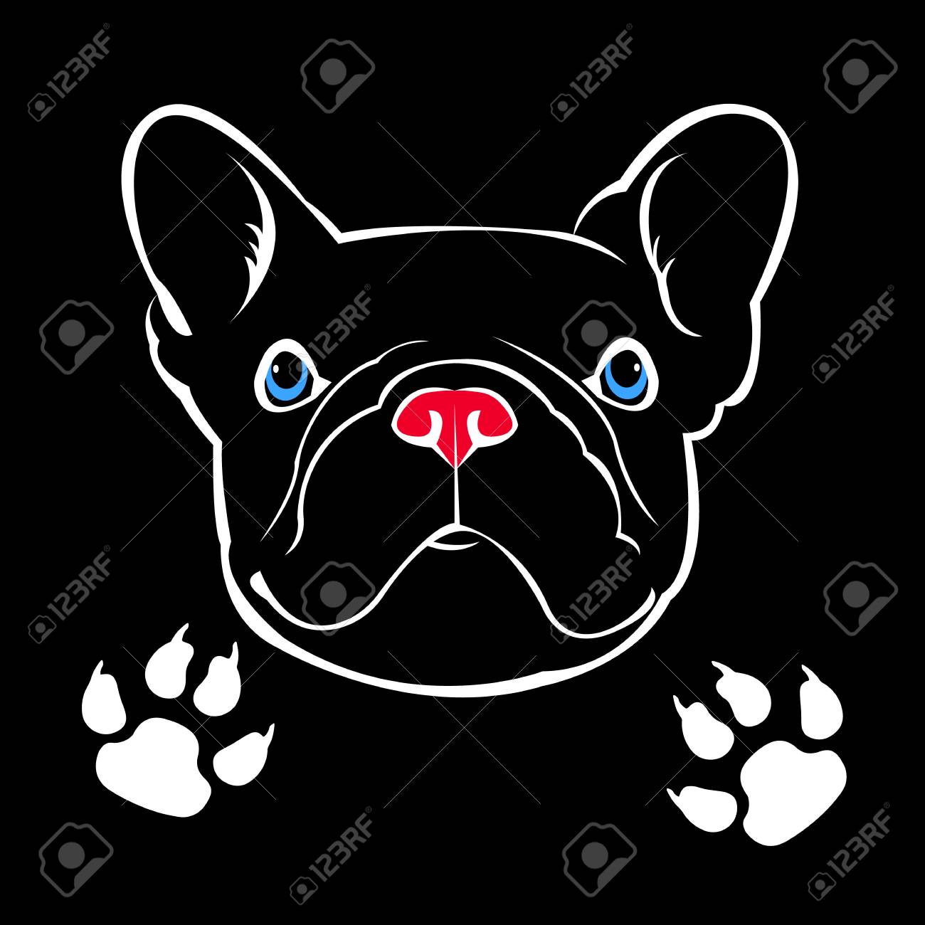 Chien Vecteur Race Mignon Animal De Compagnie Animal Bouledogue Français Bouledogue Français Petit Illustration