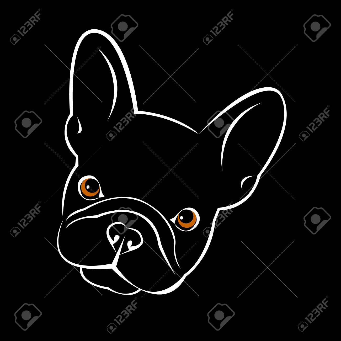 ブルドッグ 犬 動物 フランス ベクトル イラスト ペット 犬 かわいい子犬を描画のイラスト素材 ベクタ Image