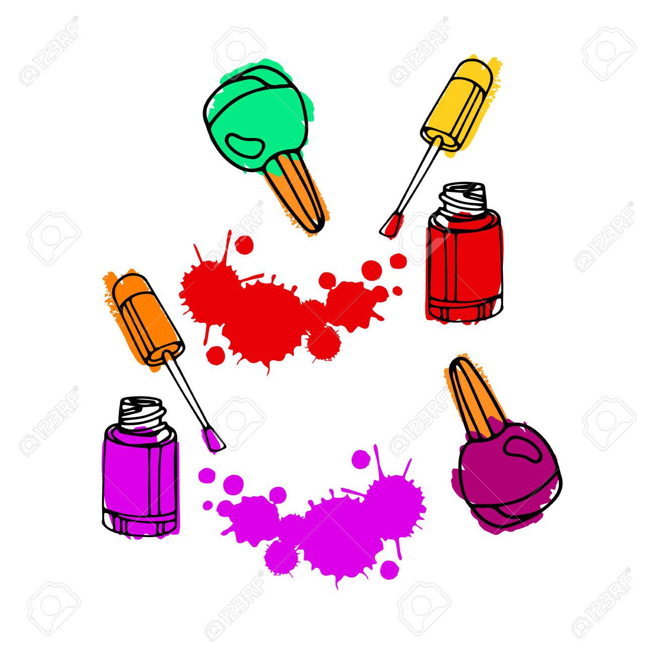 Vernis A Ongle Dessin De Vernis A Ongles Illustration De Concept Vecteur Ongle Art Element Pour Le Logo Du Salon De Beaute Glamour Clip Art Libres De Droits Vecteurs Et Illustration