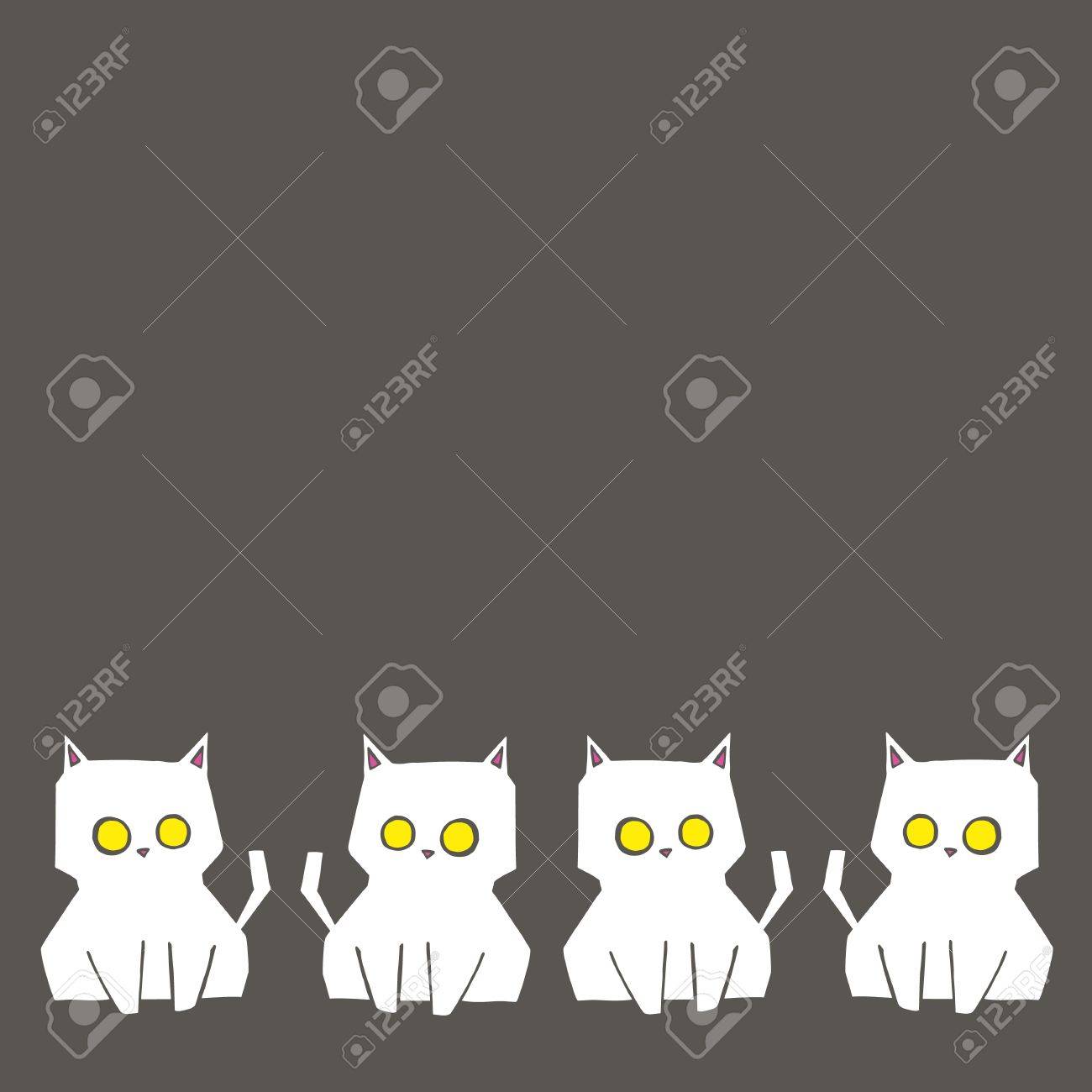 Illustration De Chat Vecteur De Dessin Animé Amusant Art De Dessin Animé Animal Noir