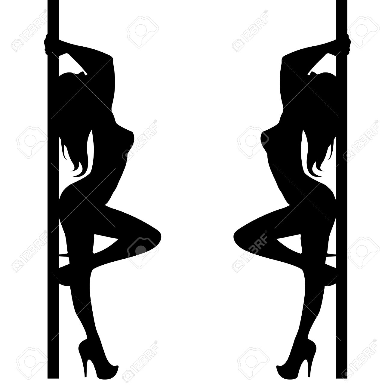 clip art for strippers Brunette cutie teen
