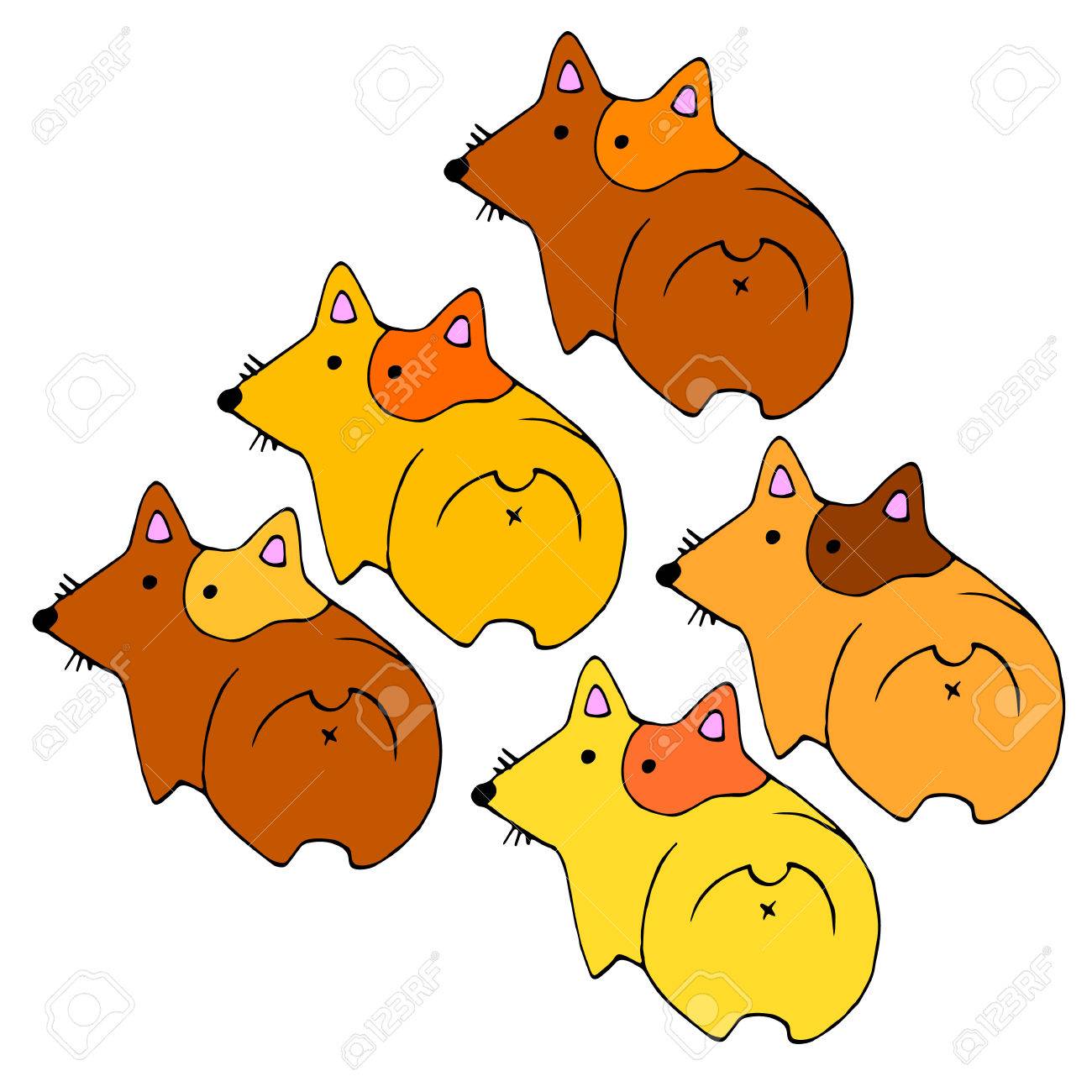ウェールズ犬動物イラスト ペット耳のベクトル ロイヤリティフリー