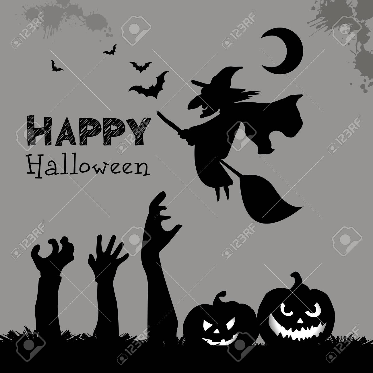halloween witch hat vector illustration holiday black