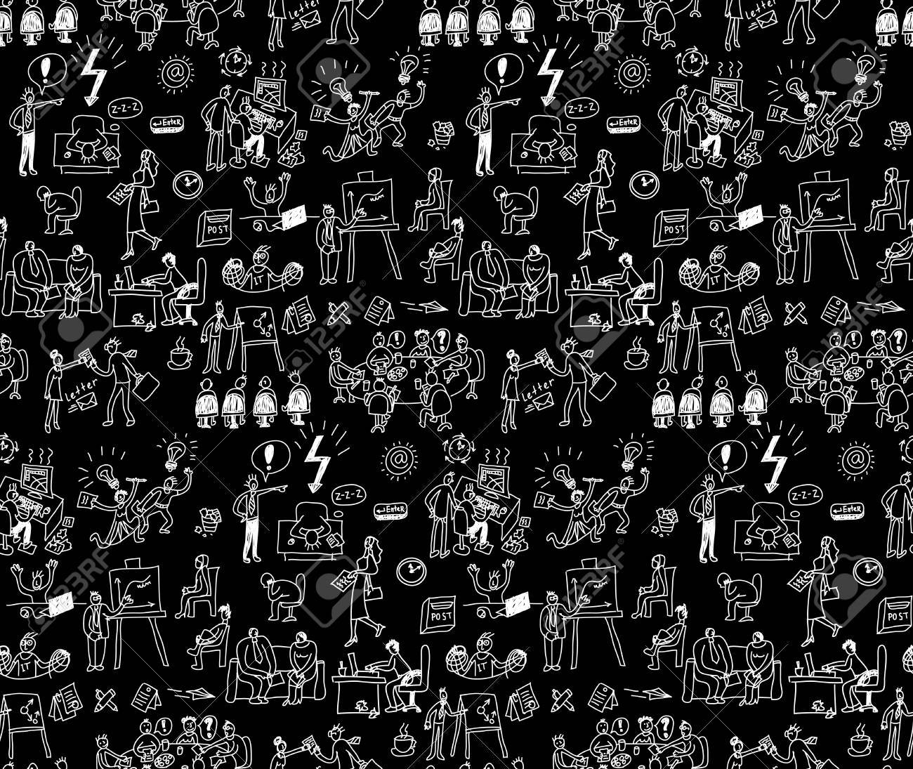 broleben schwarz und wei nahtlose muster geschftsleute doodles arbeiten geschftsleute tapete schwarz wei - Tapete Schwarz Wei Muster broleben schwarz und wei nahtlose muster geschftsleute doodles arbeiten geschftsleute tapete schwarz wei - Tapete Schwarz Wei Muster